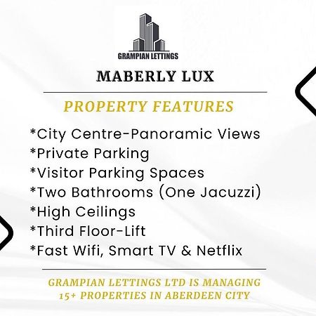 Appartement Maberly Lux - Grampian Lettings Ltd à Aberdeen Extérieur photo